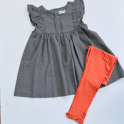 Black Gingham Pixie Dress