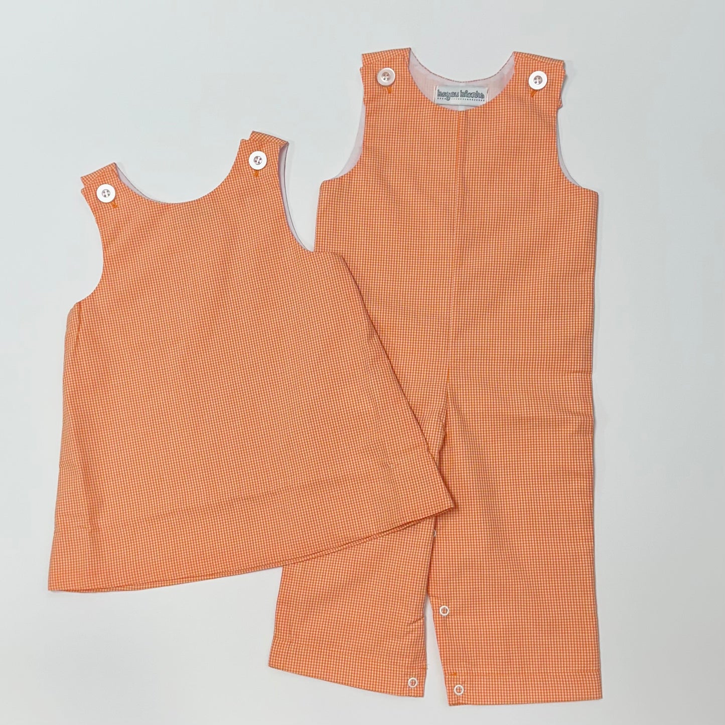 Kate A-Line Jumper-Orange Gingham