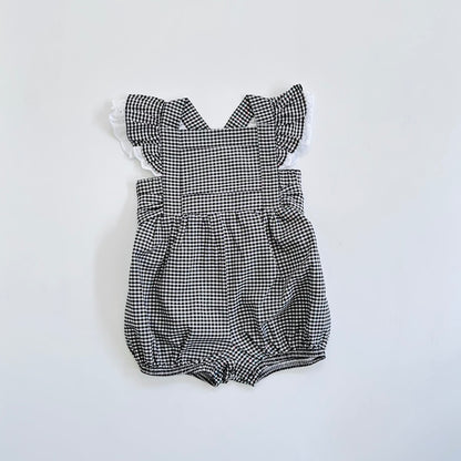 Black Gingham Pixie Dress