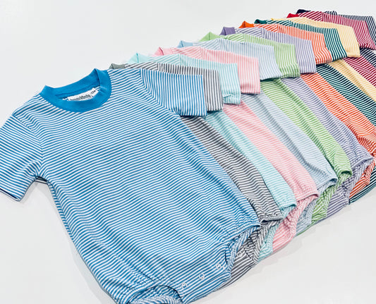 PRE-ORDER Knit Stripe Short Sleeve T-Shirt Bubble - Set to arrive March 14th