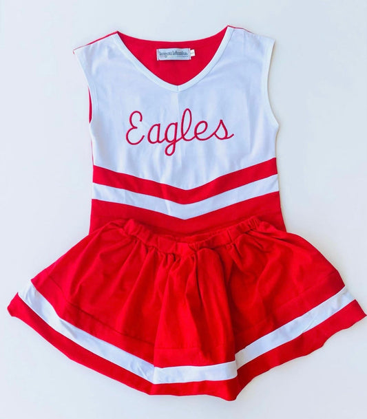 PRE-ORDER #2—Red/White Cheer Outfit - end of October Arrival