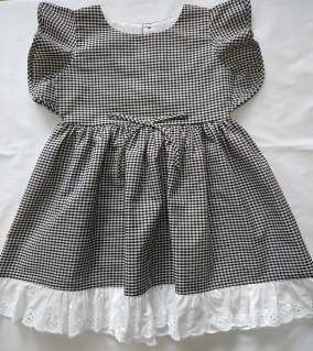 Black Gingham Pixie Dress