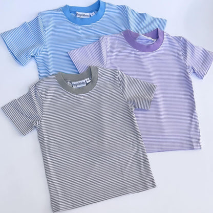 PRE-ORDER Knit Stripe Short Sleeve Shirt - Set to arrive March 14th