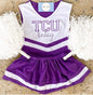 PRE-ORDER #1—Purple/White Cheer Outfit - end of October Arrival