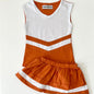 PRE-ORDER #17—Burnt Orange/White Cheer Outfit - end of October Arrival