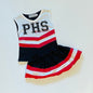 PRE-ORDER #13—Black/Red/White Cheer Outfit - end of October Arrival