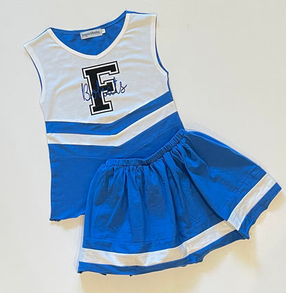 PRE-ORDER #9—Royal Blue/White Cheer Outfit - end of October Arrival