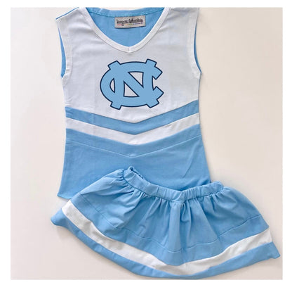 PRE-ORDER #16—Carolina Blue/White Cheer Outfit - end of October Arrival