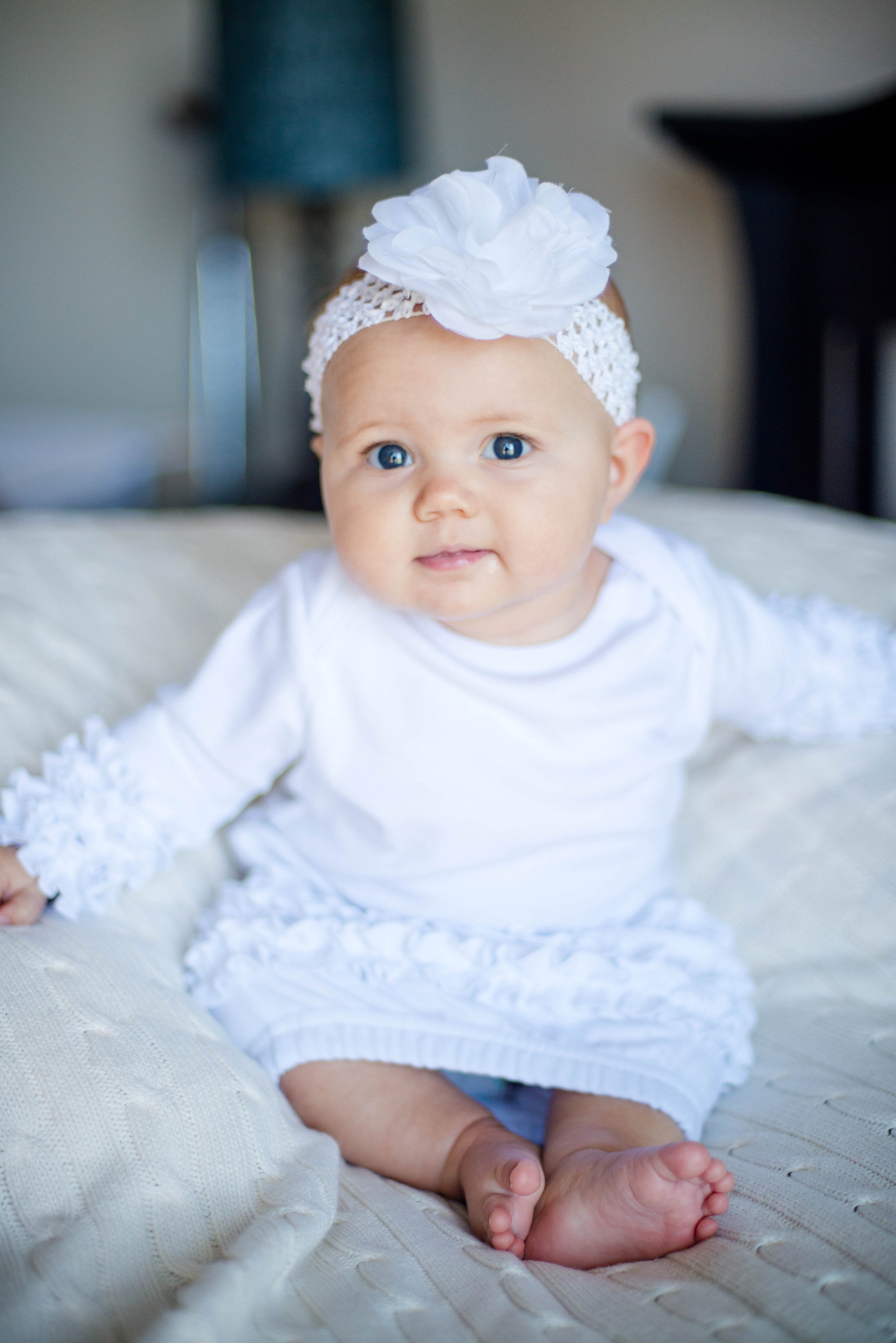 Blank ruffle baby gown hotsell