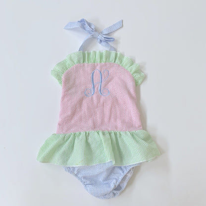 Seersucker Swim - GIRL 1PC