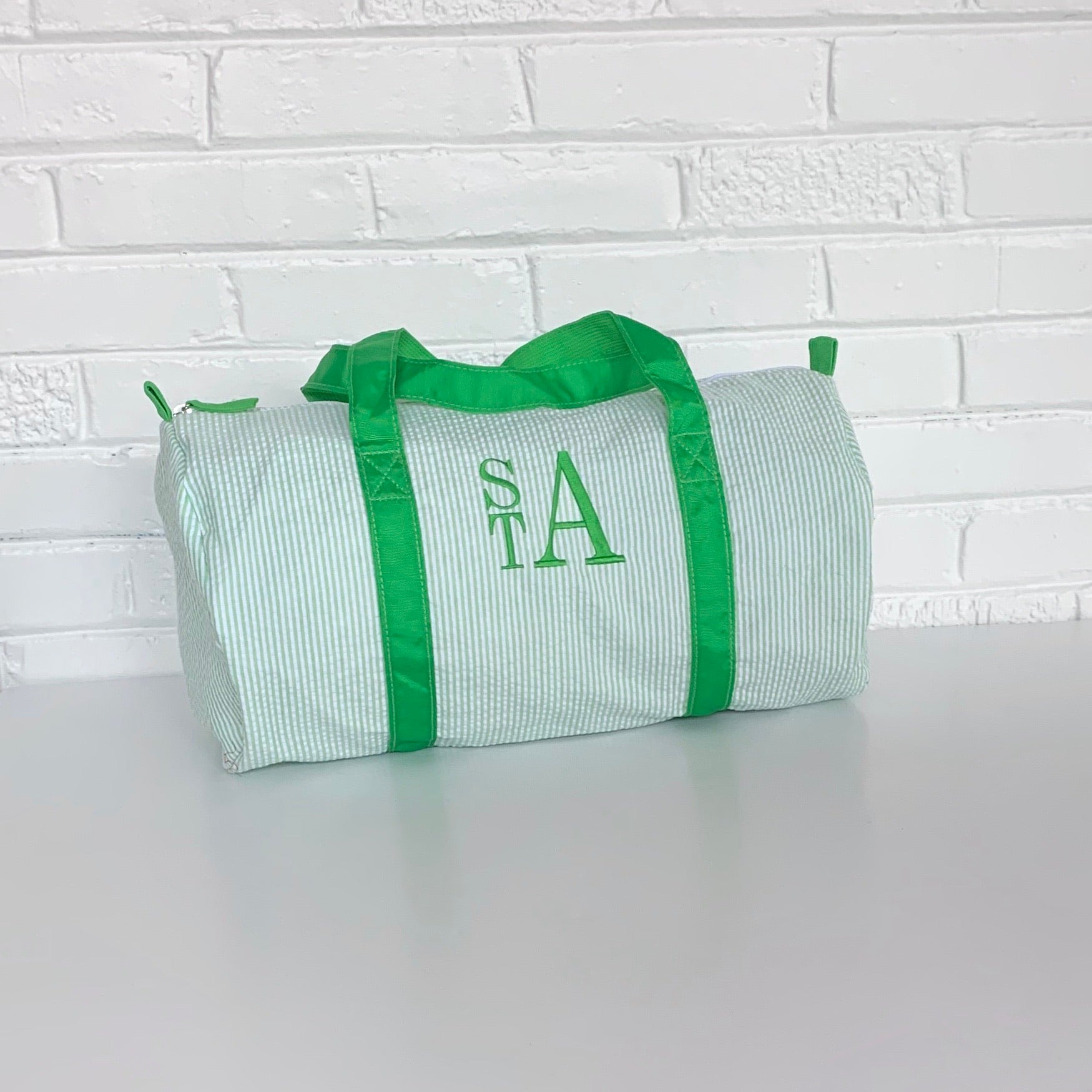 15x9 Green Canvas Messenger Duffel Bag with Cut Out Fabric online MIKO Letter