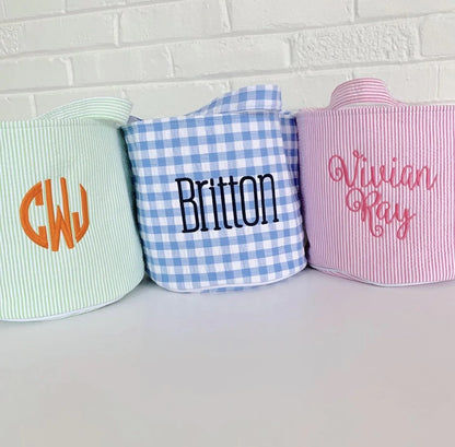 Seersucker and Gingham Buckets