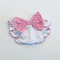 Gingham Bow Diaper Cover - Pink